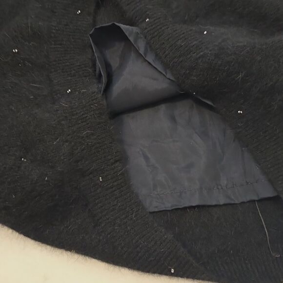 Cee Gee By Sue Wong Vintage Black Lambswool Blend Sweater Dress S - Picture 6 of 9